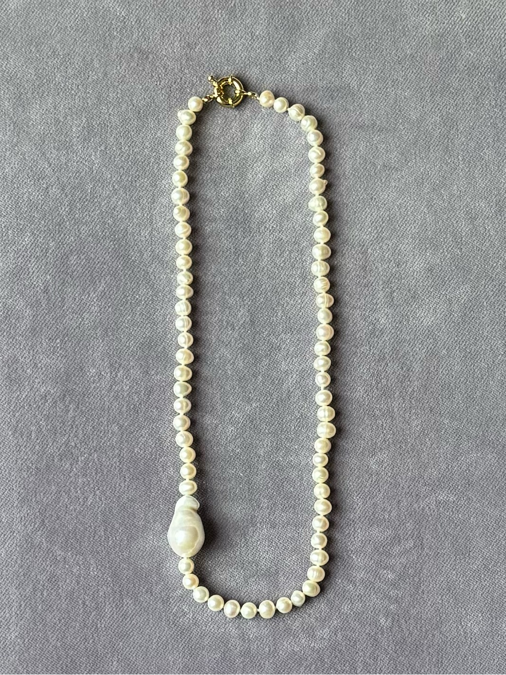 Nwot Tuckernuck Asymmetrical Baroque Pearl Necklace